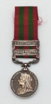 Indian General Service Medal with 2 Clasps, Tibah 1897-98 & Punjab Frontier 1897-98. Named to Pte A.