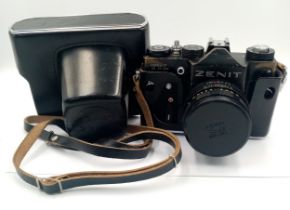 A Rare Zenit Helios - 44m Vintage Camera. Seems to be in working order but because of age as