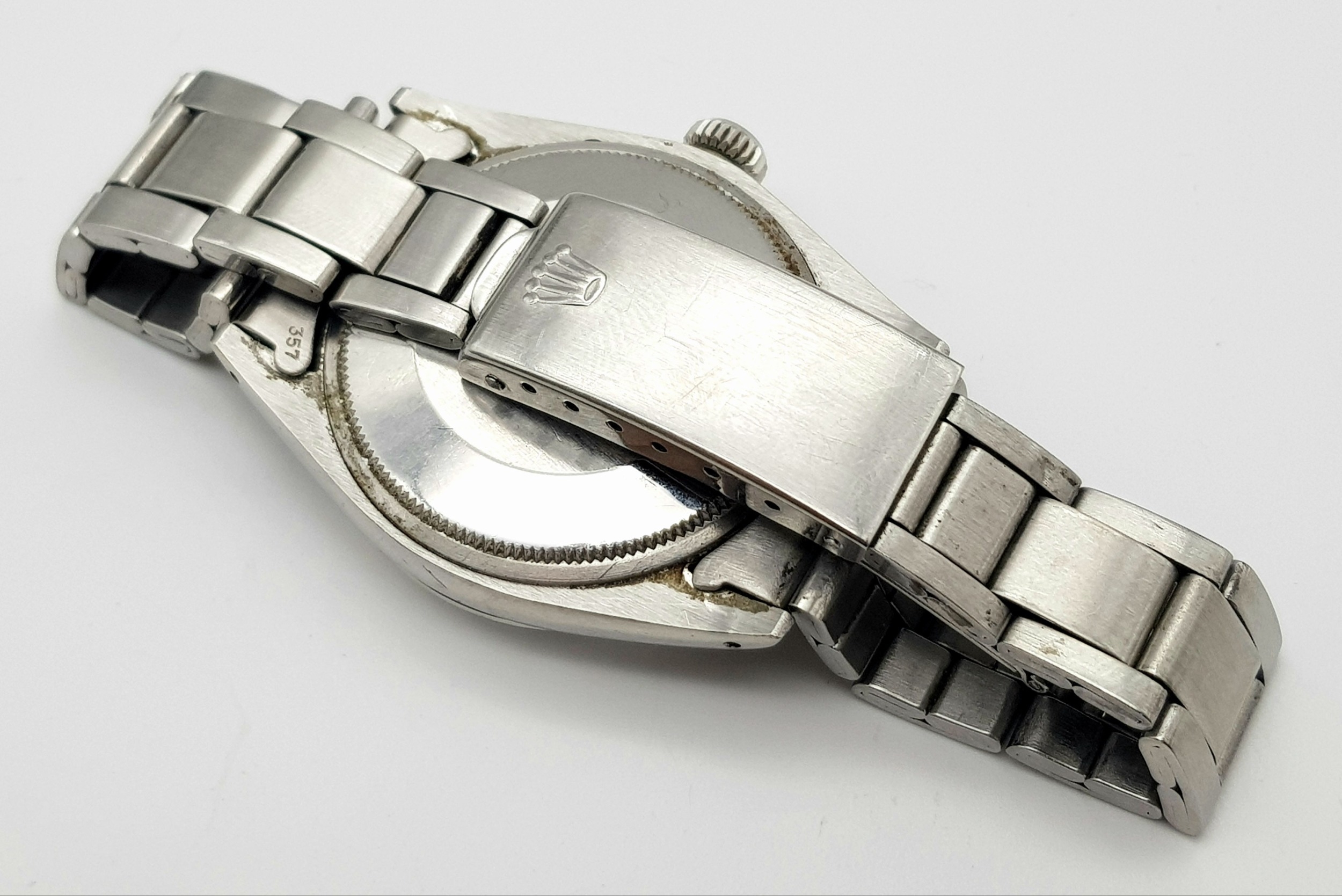 A Vintage Rolex Air King Mid Size Automatic Watch. Stainless steel bracelet and case - 35mm. - Image 5 of 8