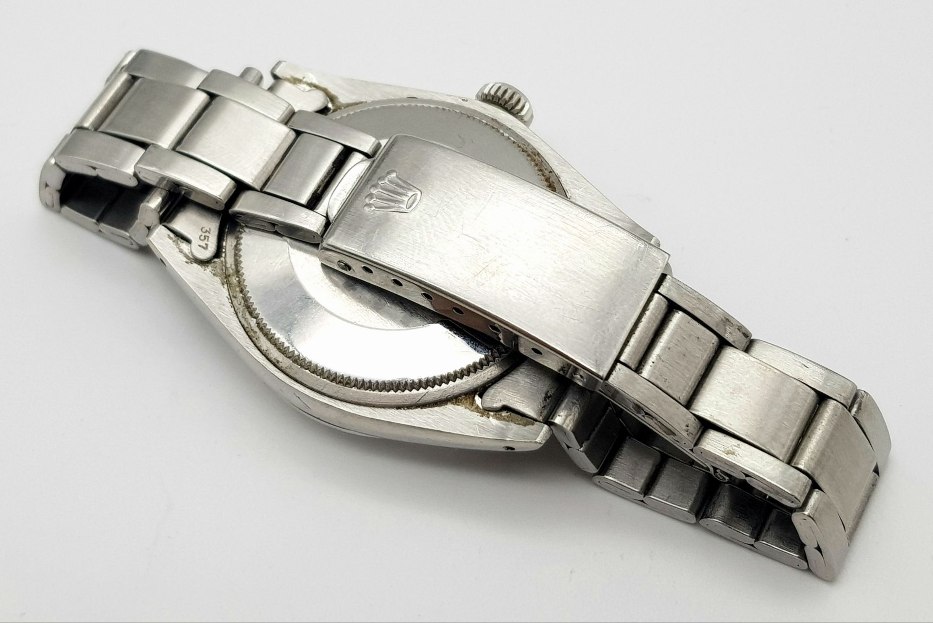 A Vintage Rolex Air King Mid Size Automatic Watch. Stainless steel bracelet and case - 35mm. - Image 5 of 8