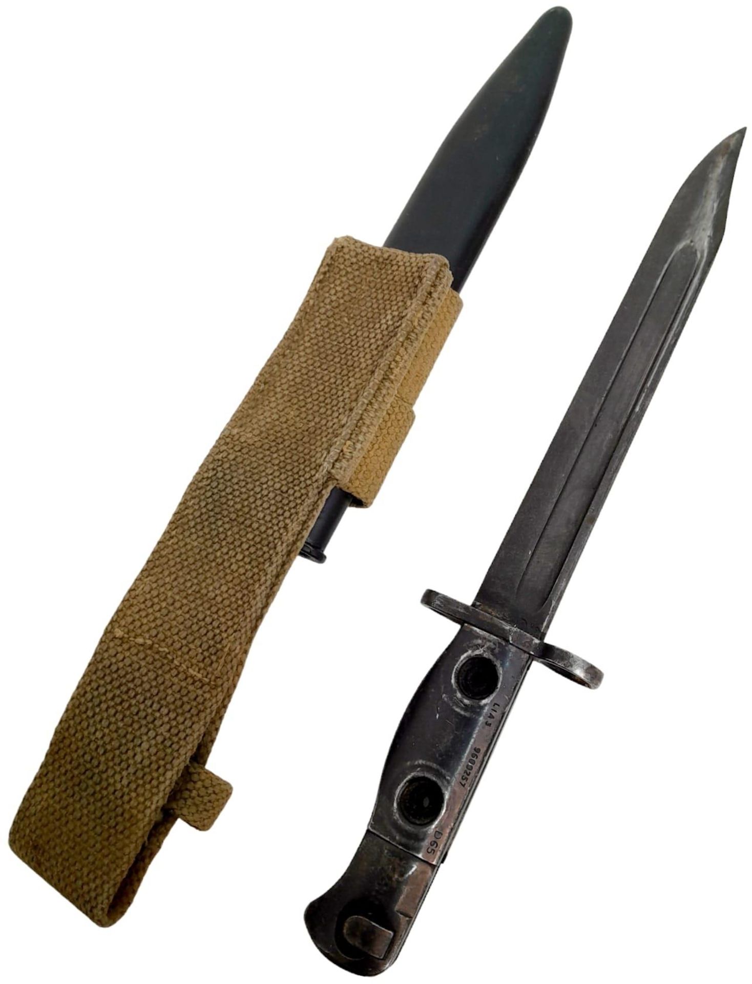 Cold War Period British L1-A3 SLR Bayonet & Frog. Dated 1965. - Bild 3 aus 4