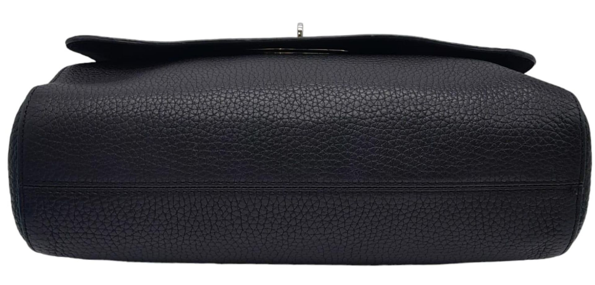 A Mulberry Black 'Lily' Bag. Leather exterior with gold-toned hardware, chain and leather strap, - Image 4 of 12