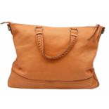 A Mulberry Effie tote bag, soft apricot leather with silver tone hardware, includes removable