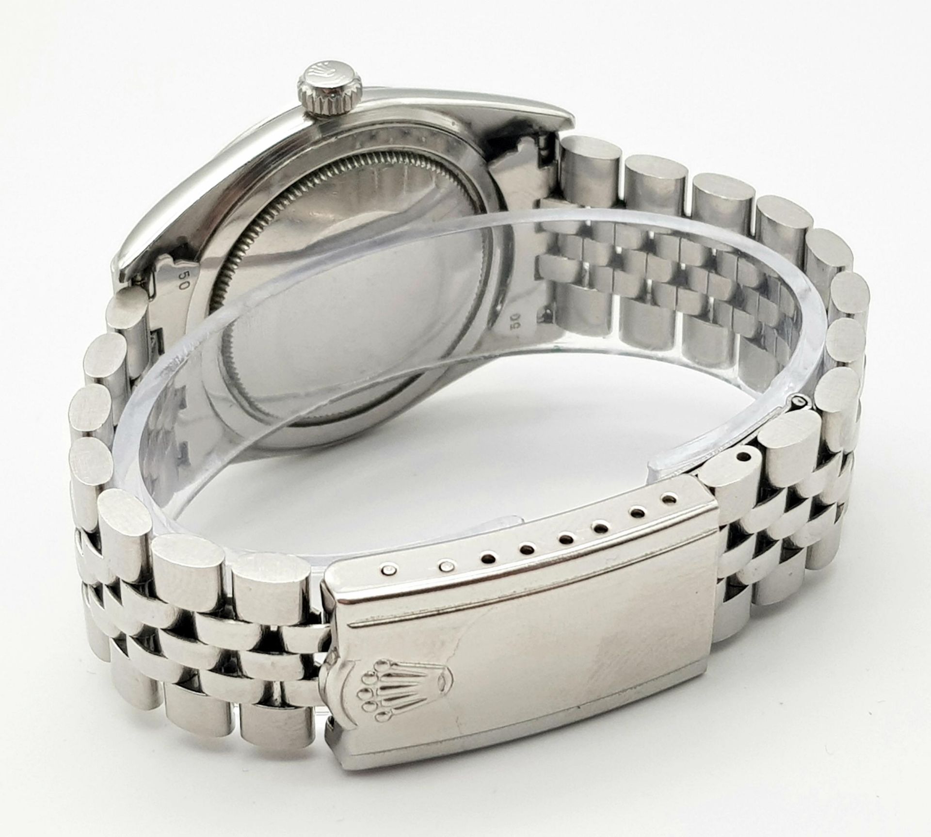 A Very Collectible Vintage (1950s) Rolex Precision Automatic Gents Watch. Stainless steel bracelet - Bild 3 aus 7