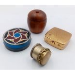 A Collection of Four Vintage and Antique Pieces Comprising; 1) A Gold Tone Pocket/ Purse Ash Tray