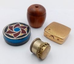 A Collection of Four Vintage and Antique Pieces Comprising; 1) A Gold Tone Pocket/ Purse Ash Tray