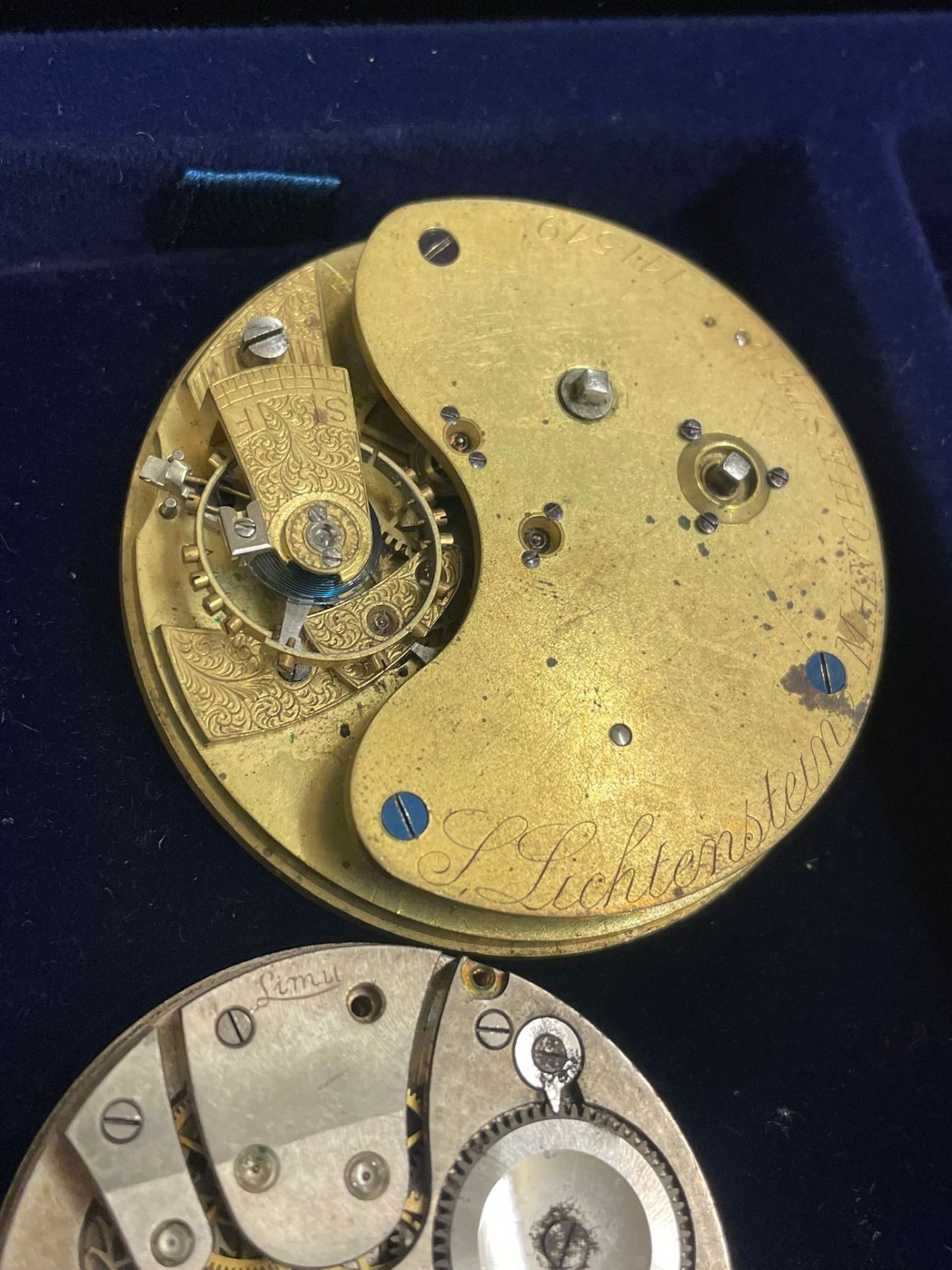 Antique vintage watch movements and case . - Image 2 of 4