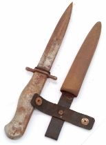 WW1 Imperial German Metal Handle Trench Knife. Marked G.E.S Gesch.