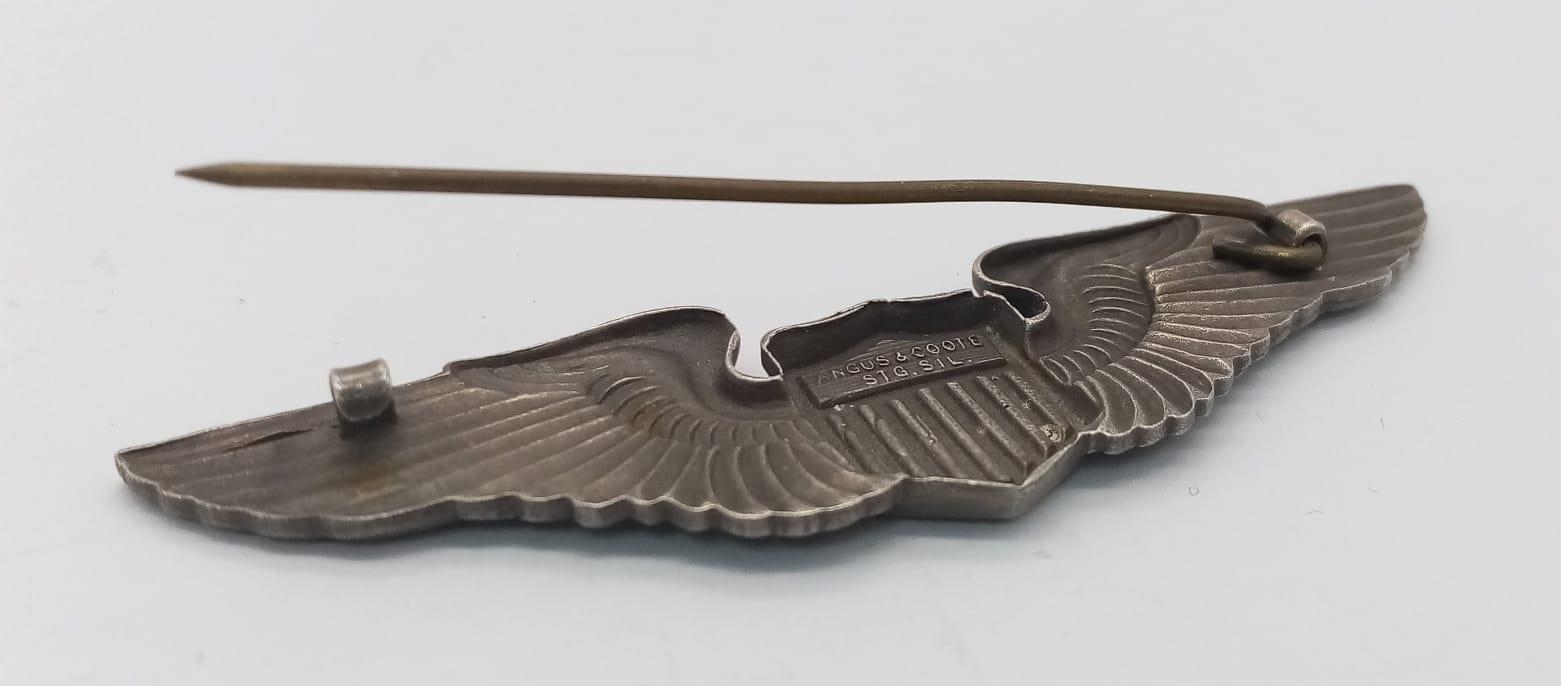 WW2 USAAF Pilots Wings Made by Angus & Coote, Sydney Australia. - Image 2 of 3