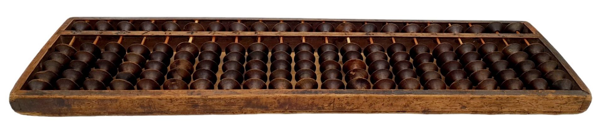 An Antique Chinese Wooden Abacus. 46cm x 12cm. - Bild 3 aus 6