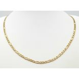 A 9 K yellow gold chain necklace, with lobster clasp. Length: 48 g, weight: 7.5 g.