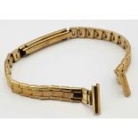 A BRAND NEW LADIES 9K GOLD WATCH STRAP WITH REMOVABLE LINKS FOR SIZE ADJUSTMENT . 9gms