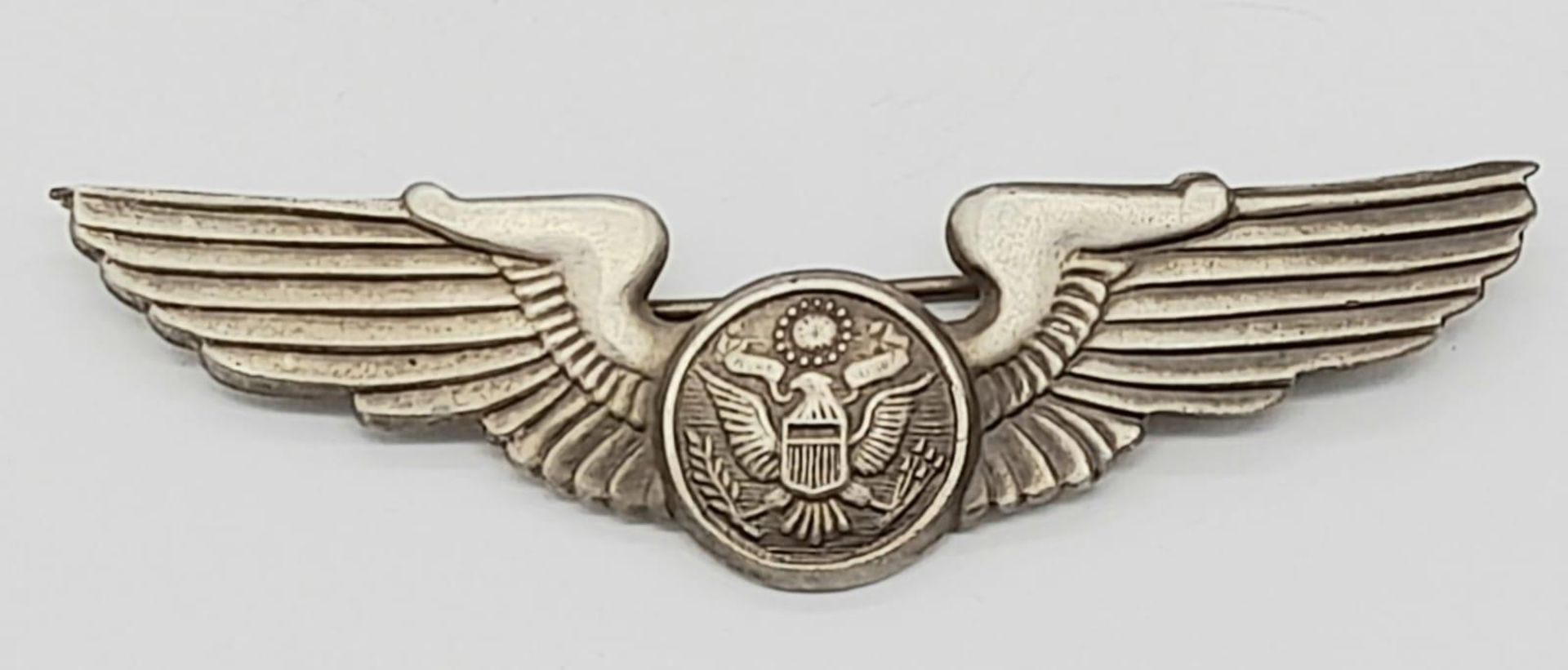 WW2 USAAF Air Crew Silver Wings. Maker: Wallace Bishop, Brisbane.