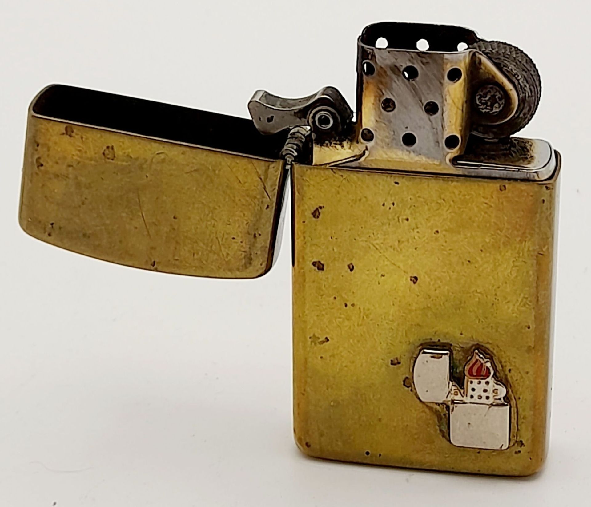 A Vintage (1991) Brass Zippo Lighter with Service Kit Tools. 1932-1991 Model, Made USA. UK