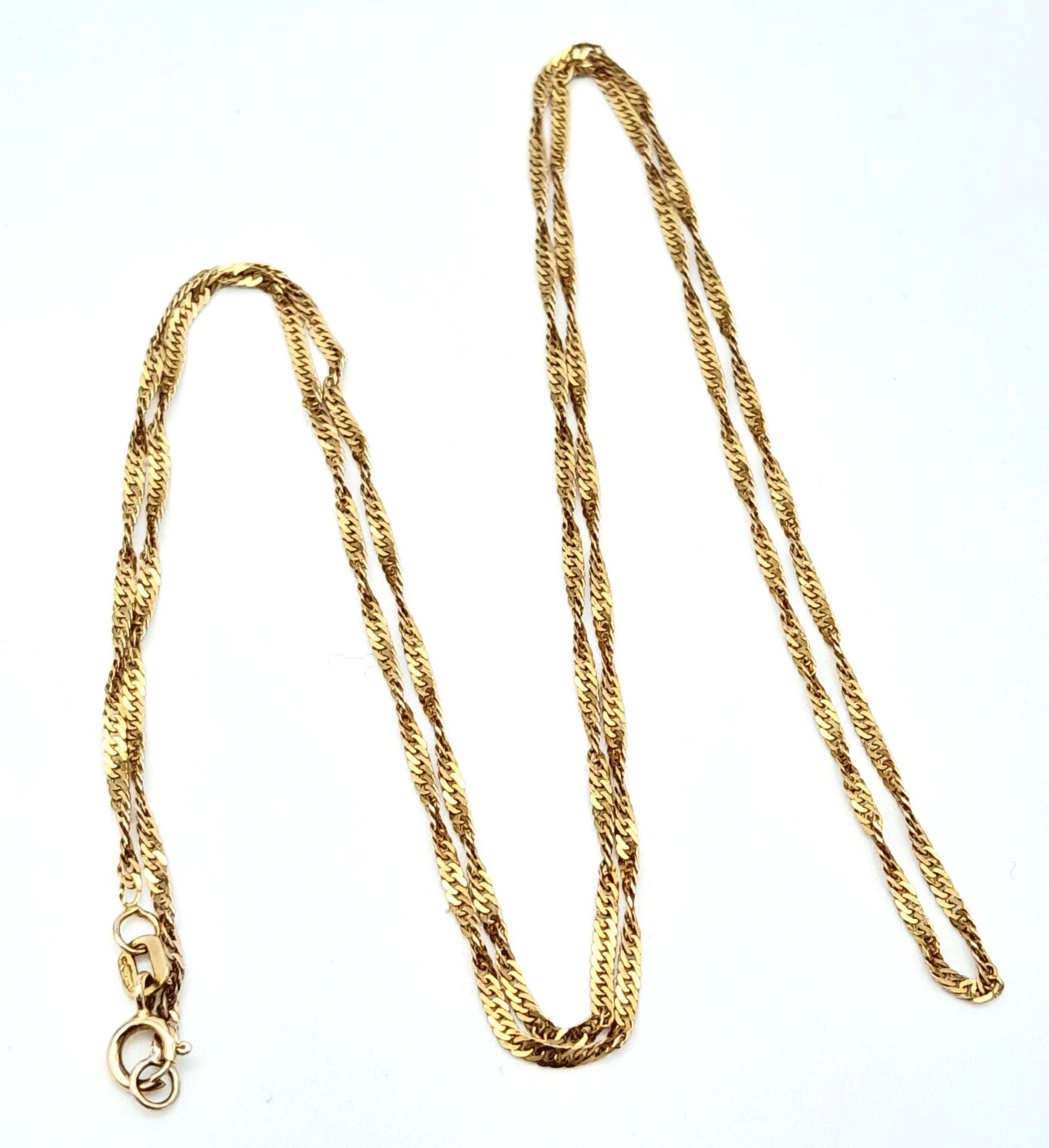 An elegant 9 K yellow gold rope chain necklace, length: 61 cm, weight: 2.3 g. - Image 4 of 11