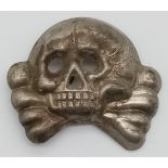 3rd Reich Allgemeine SS Totenkopf Jawless Skull Badge.