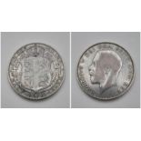 A 1925 Scarce George V Silver Half Crown Coin. VF grade but please see photos.