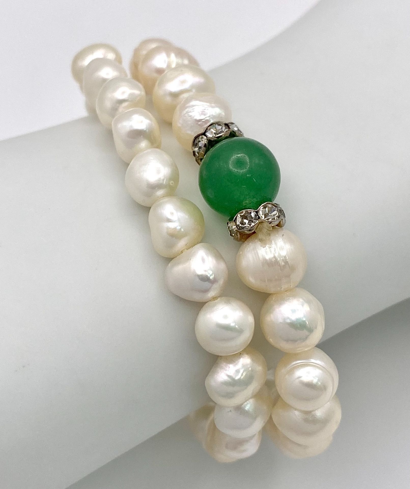 Two Expandable Cultured Pearl Bracelets. - Image 2 of 2