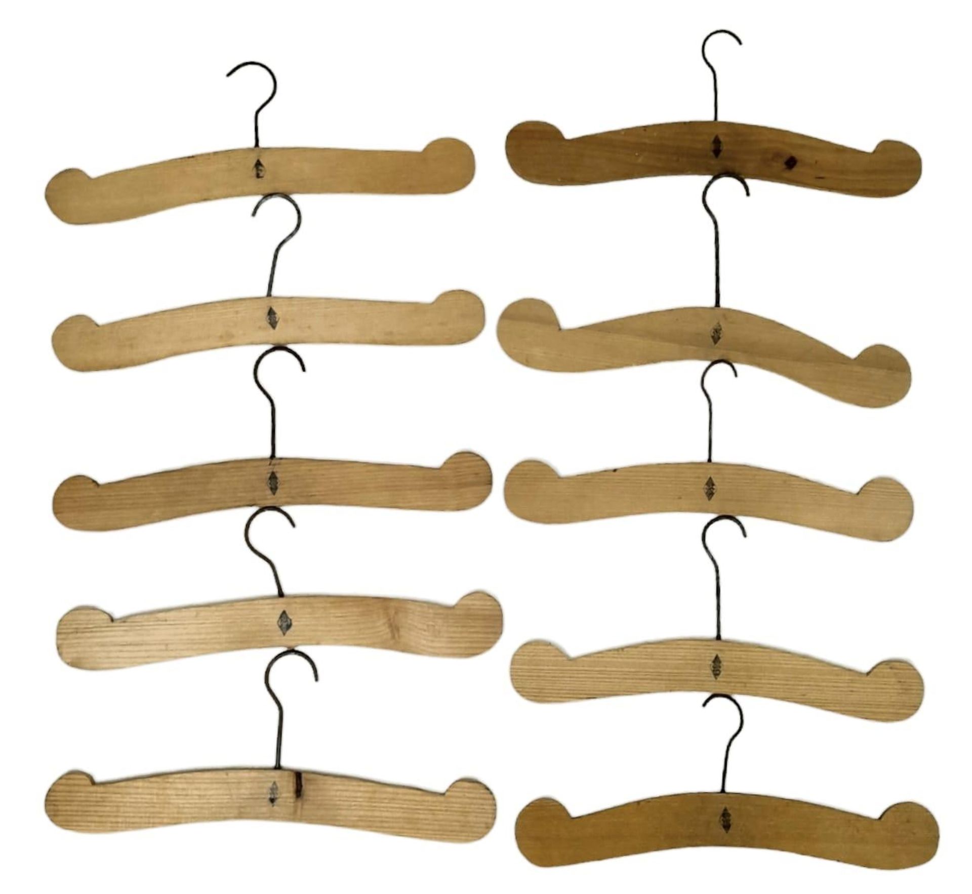 10 x 1936 Dated Hitler Youth Clothes Hangers.