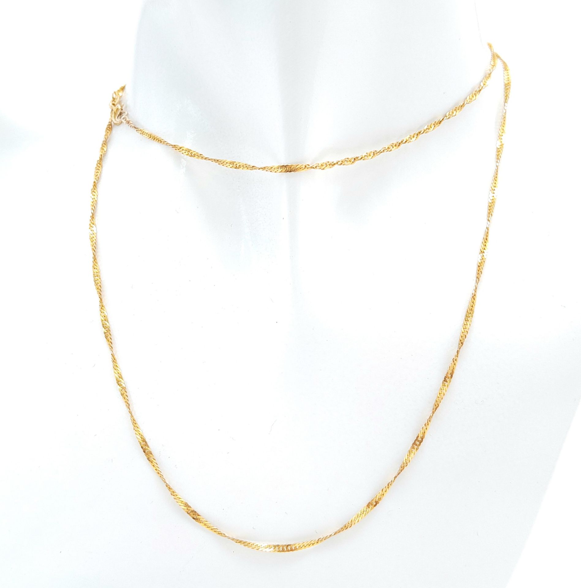 An elegant 9 K yellow gold rope chain necklace, length: 61 cm, weight: 2.3 g. - Image 3 of 11