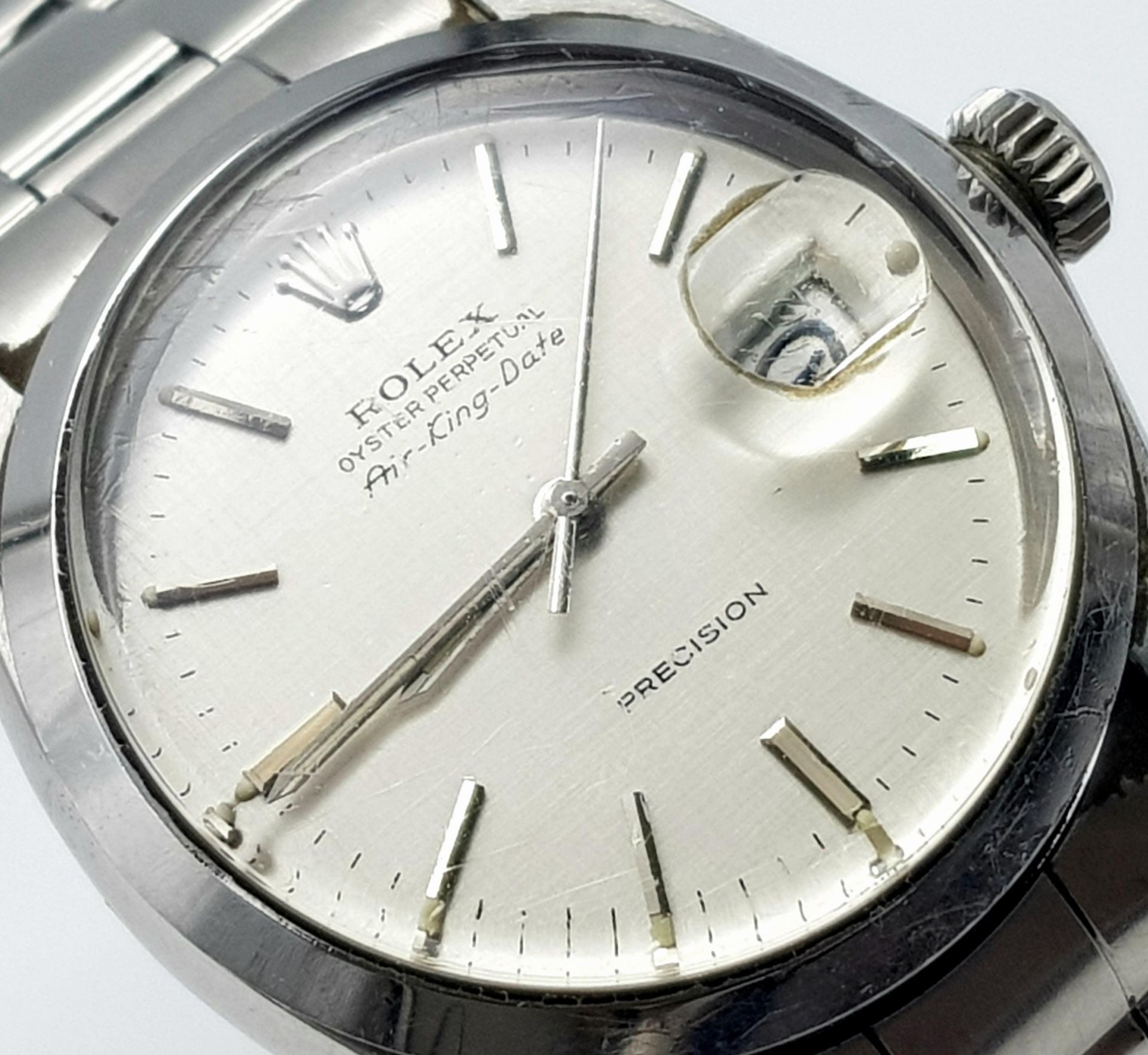 A Vintage Rolex Air King Mid Size Automatic Watch. Stainless steel bracelet and case - 35mm. - Image 3 of 8