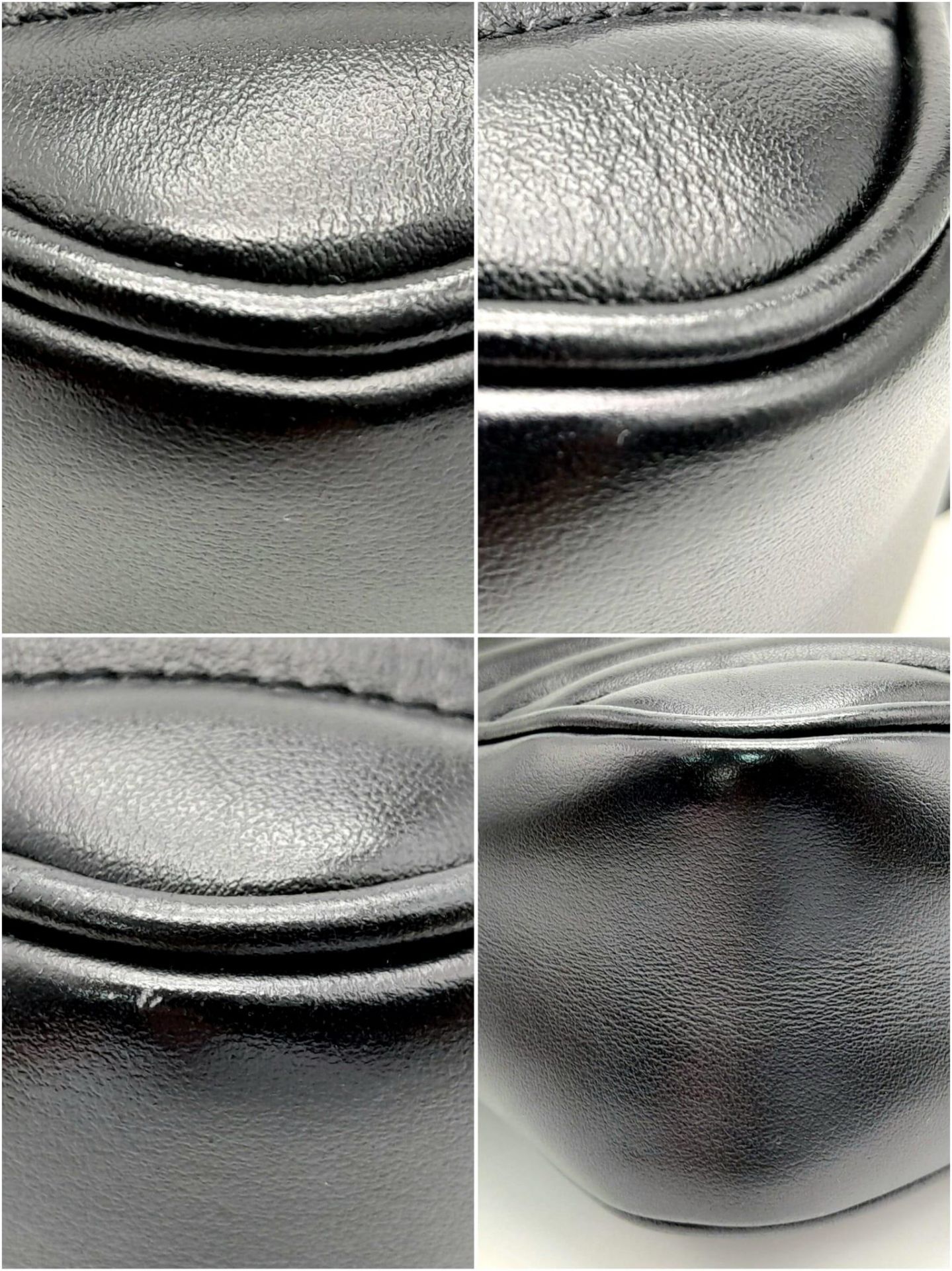 A YSL Saint Laurent Black Lou Matelasse Camera Bag. Leather exterior, gold-tone hardware, adjustable - Bild 7 aus 11