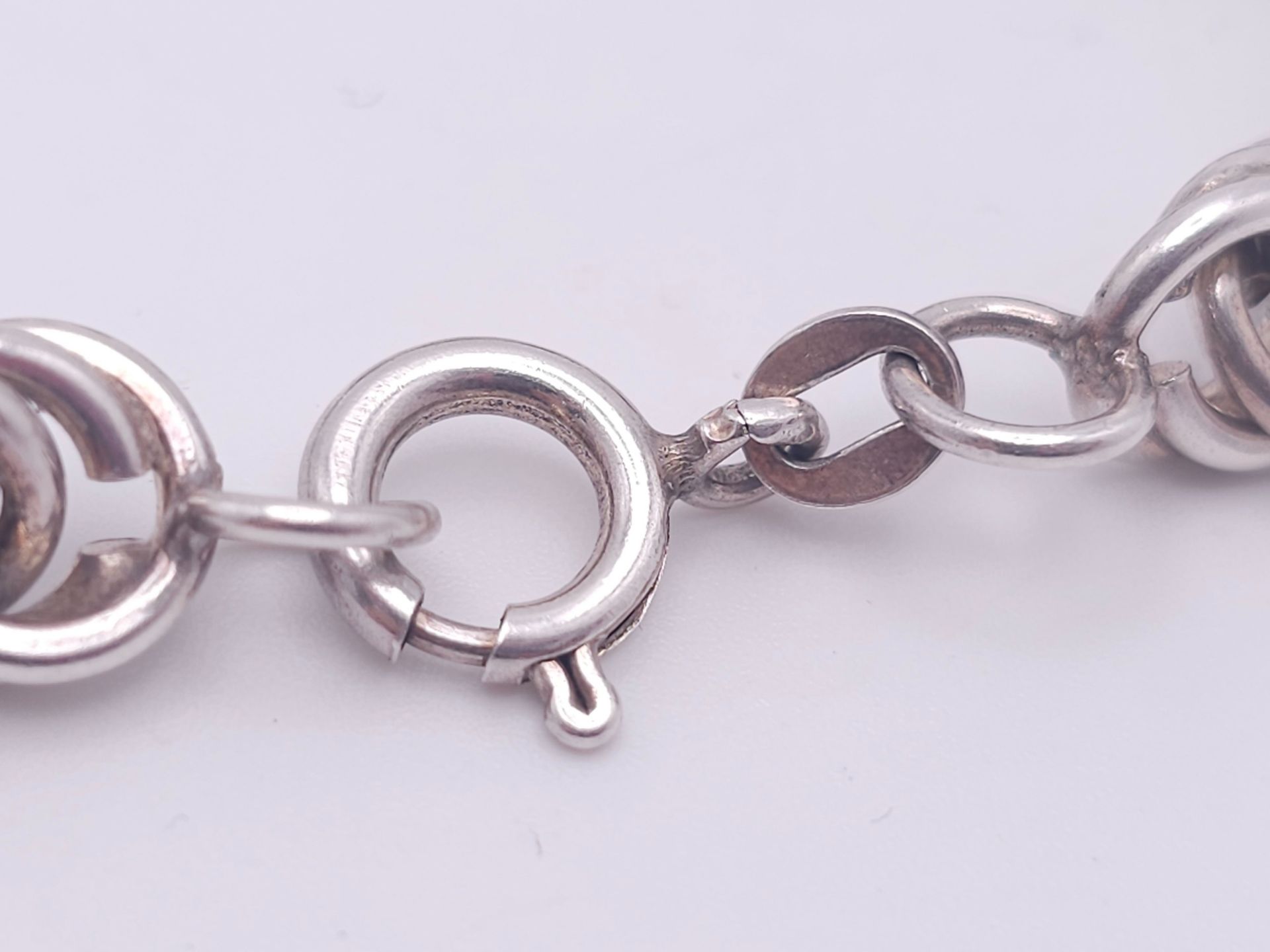 A STERLING SILVER SOLID HEAVY ROPE BRACELET. 22.5cm length, 46.6g total weight. Ref: SC 8083 - Bild 3 aus 6