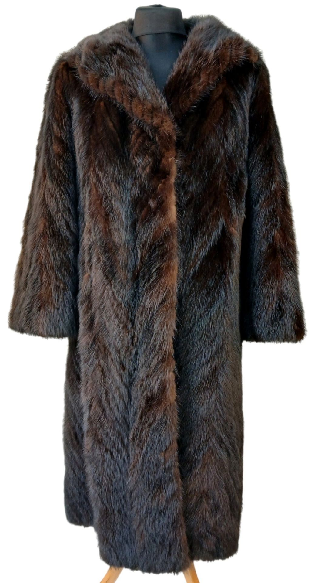 A Vintage Full Length Fur Coat - Possibly Mink/Sable.