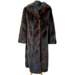 A Vintage Full Length Fur Coat - Possibly Mink/Sable.