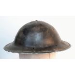 WW2 South African MK II “Tommy” Helmet. The holes at the back are for a cloth nape protector
