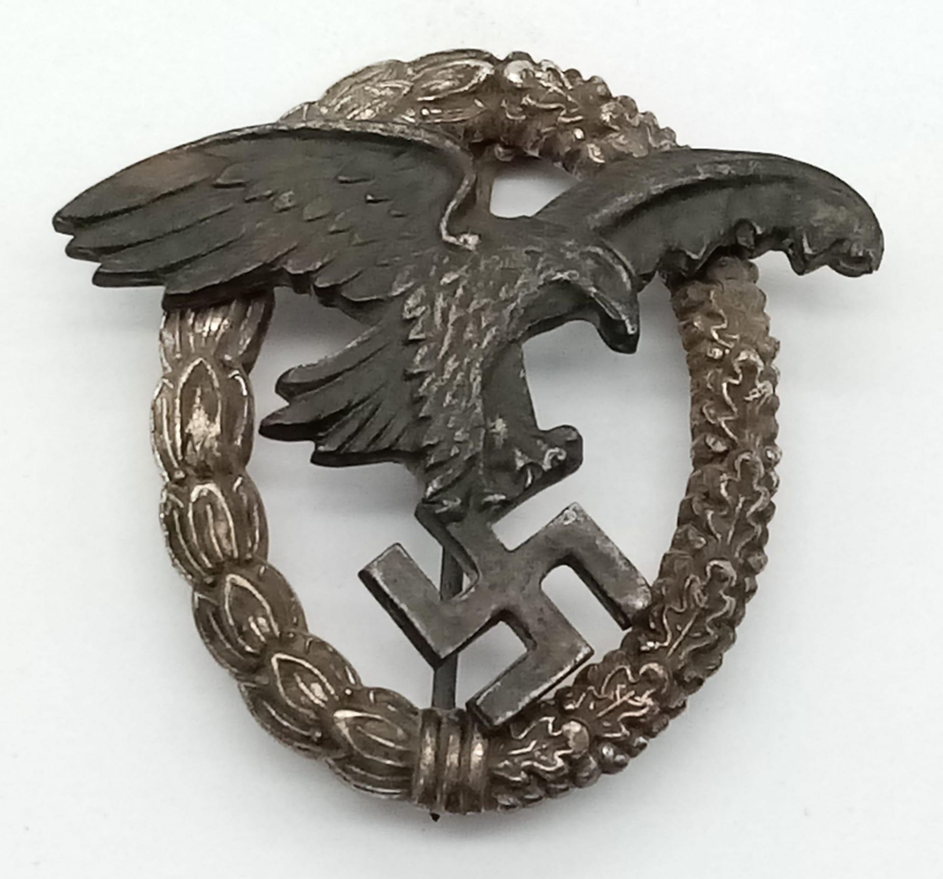 3rd Reich Luftwaffe Observers Badge. Maker Marked “BSW” for Brüder Scneider, Wien