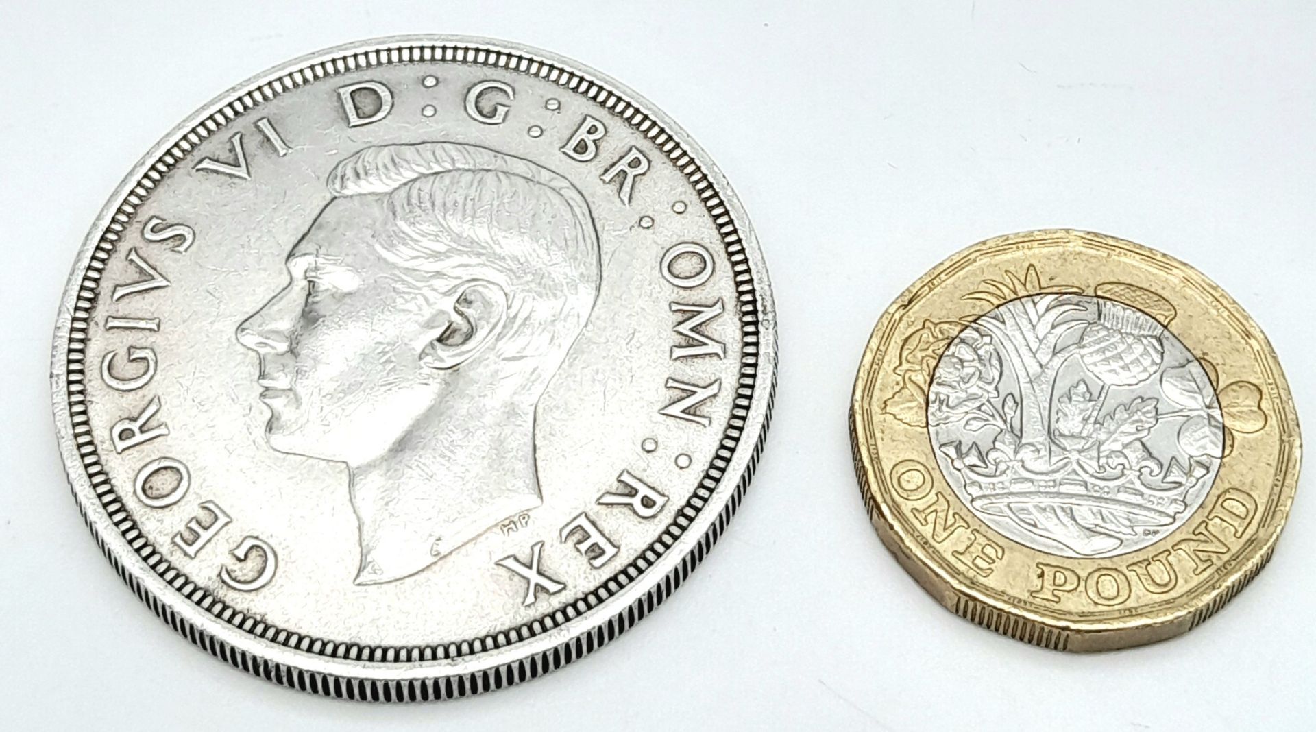 A 1937 George VI Silver Crown Coin. EF+ grade but please see photos. - Bild 4 aus 4