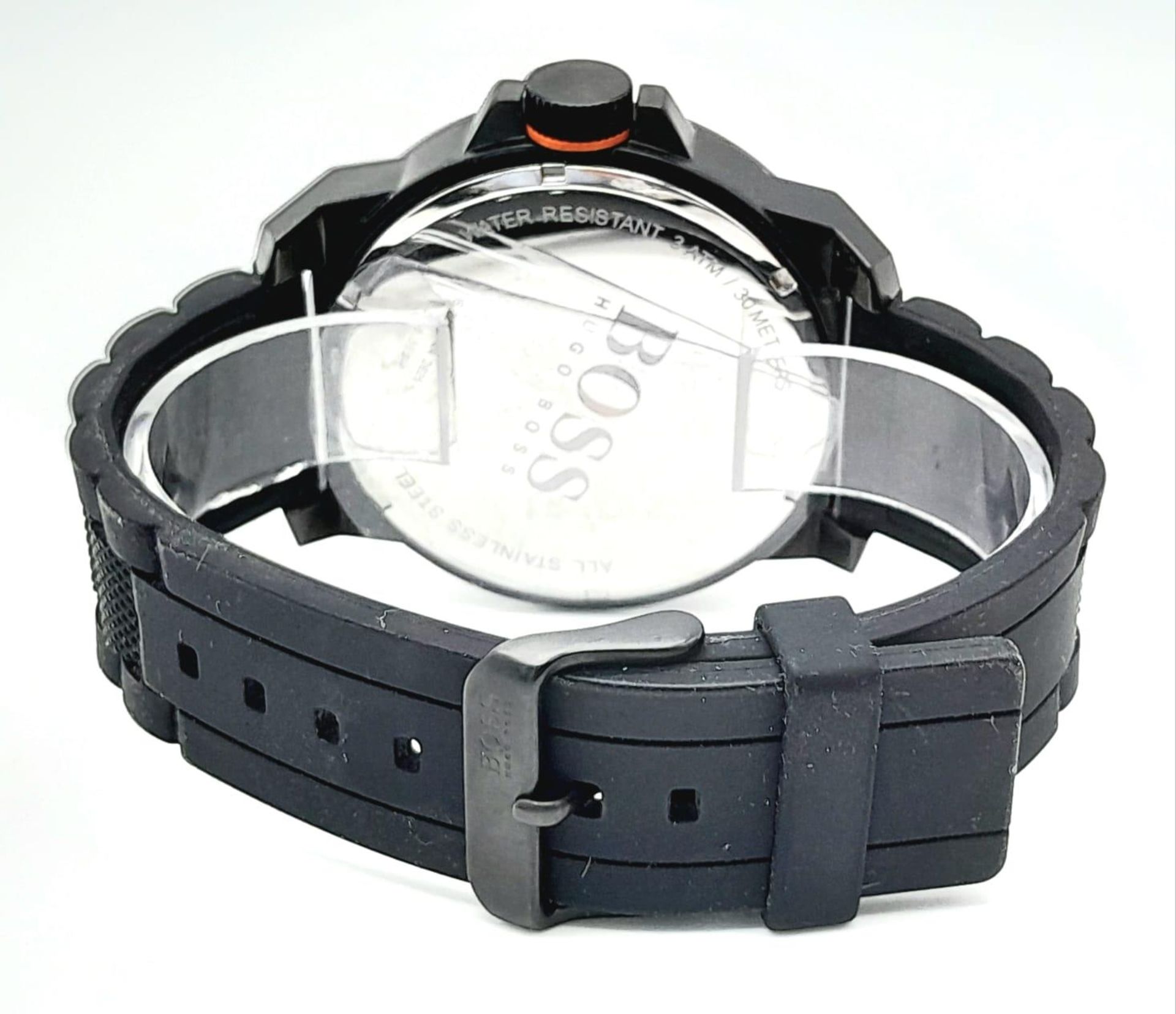 A Hugo Boss Men’s Sports Watch in Box with Tag and Papers. New Battery Fitted March 2024. 55mm - Image 4 of 6