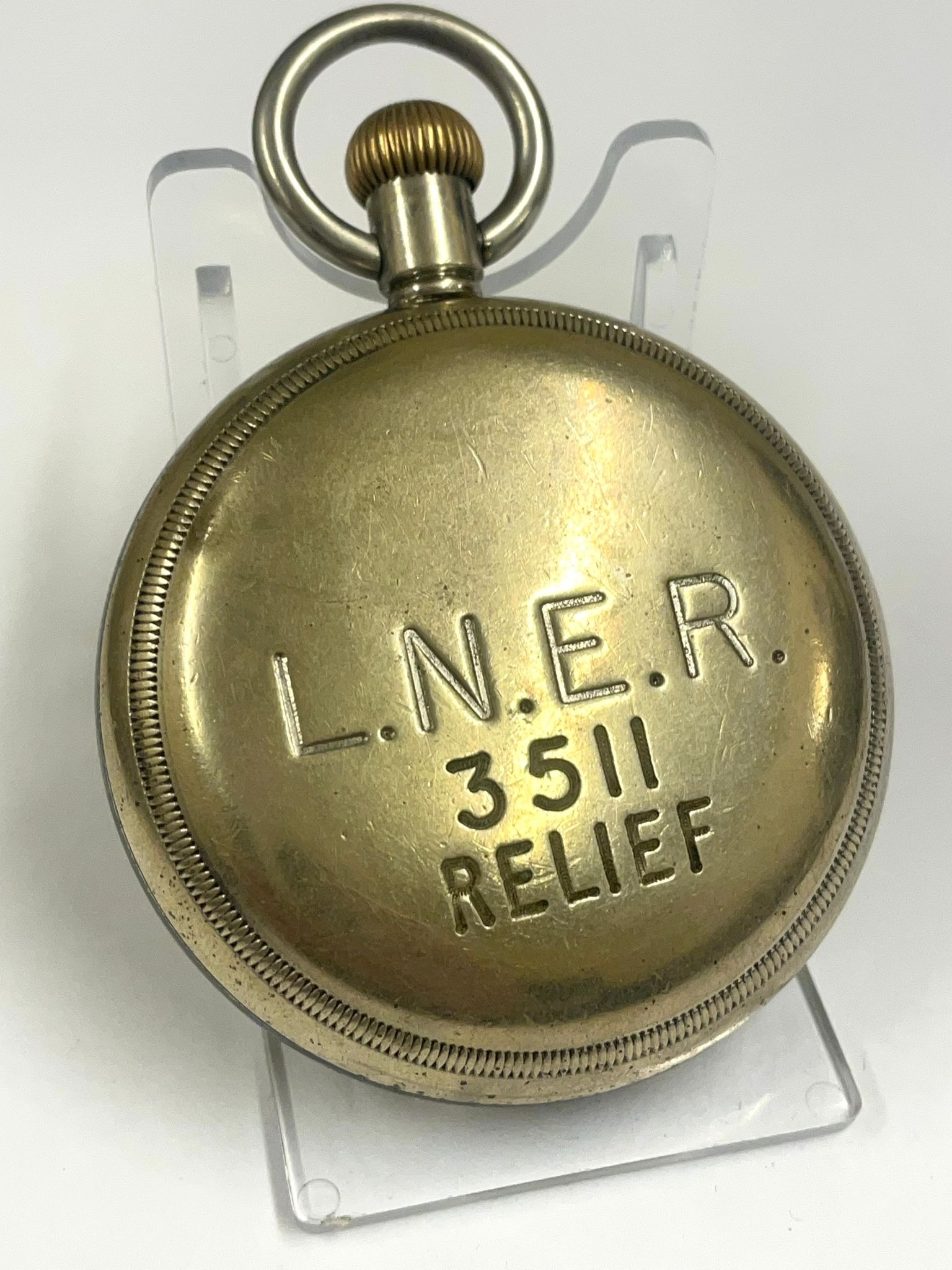 Vintage Railway pocket watch ticks , sold as found. - Image 2 of 3