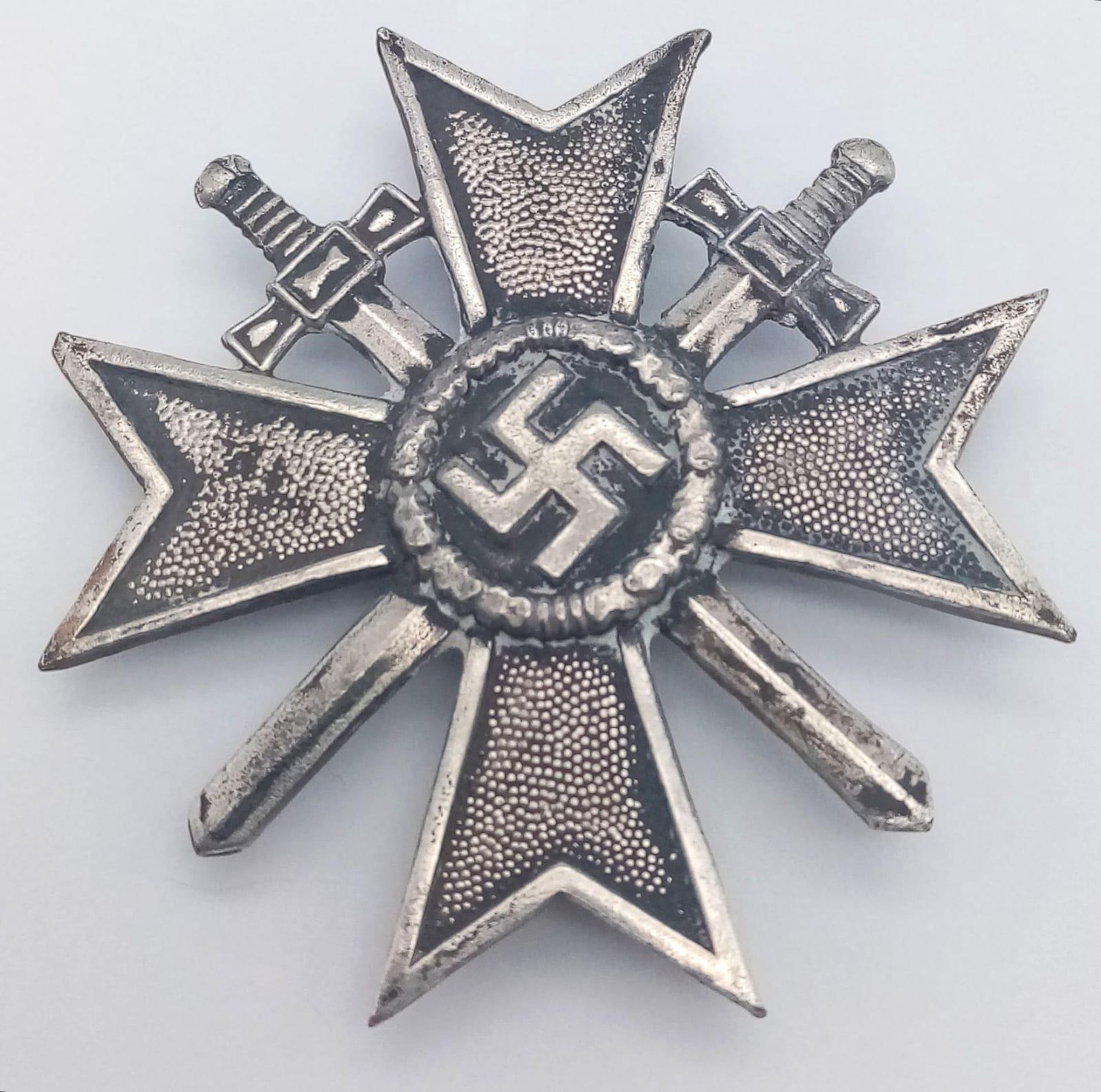 3rd Reich War Merit Cross 1st Class with swords Marked “2” on the pin.
