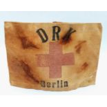 WW2 German Red Cross Armband-Berlin. This was found in the bottom of an old German ammo tin.
