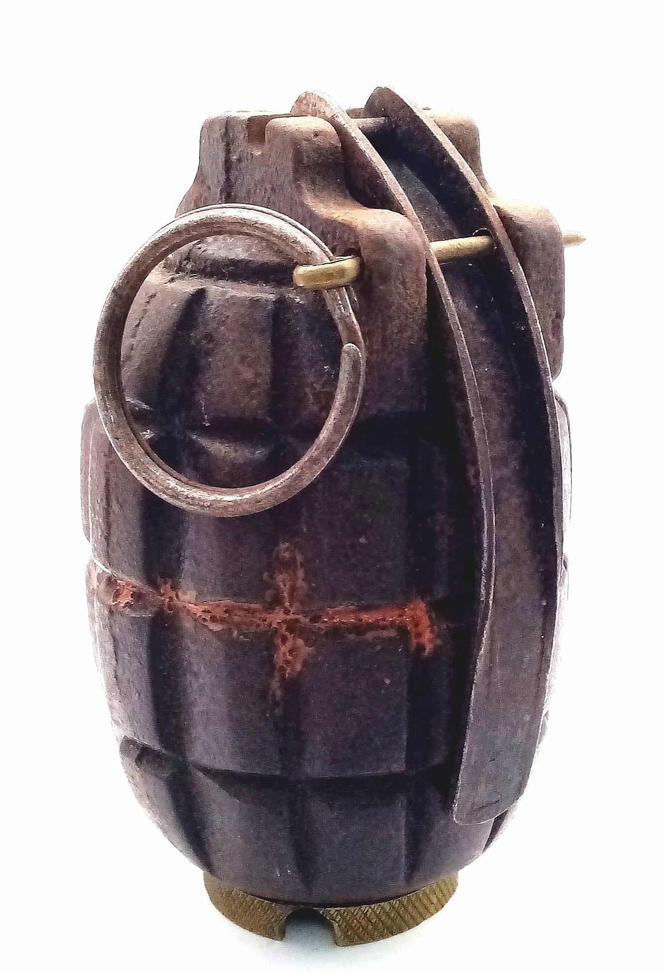 INERT WW1 No 5 Mills Hand Grenade Dated Feb 1916. Great condition for its age. Maker Vickerys - Image 2 of 5