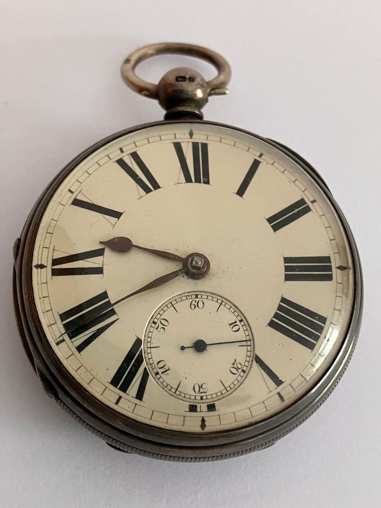 Antique SILVER POCKET WATCH with Silver Case hallmarked Robert John Pike, London 1873. Watch - Image 7 of 10