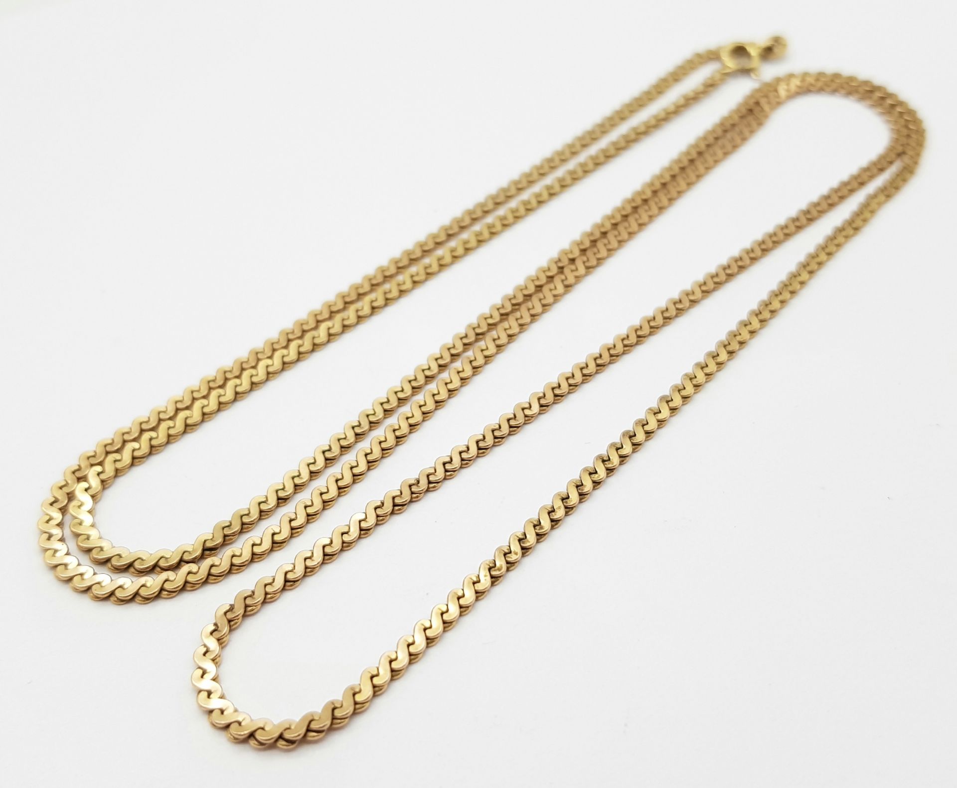 A 9K yellow gold chain necklace, length: 60cm, weight: 15.3g. - Image 4 of 5