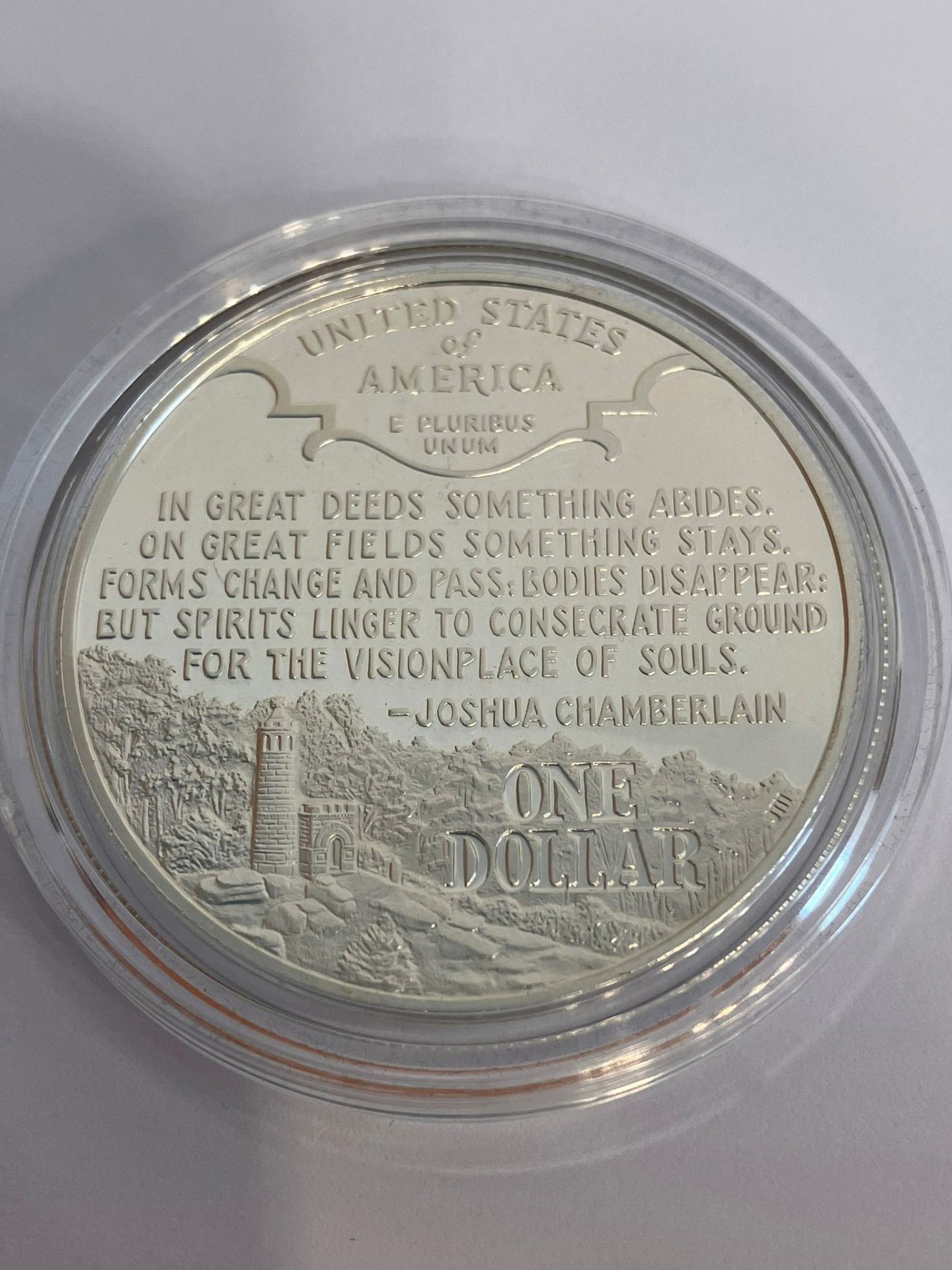 1995 SILVER ‘CIVIL WAR’ DOLLAR. San Francisco mint. Complete with certificate of authenticity. - Bild 4 aus 10