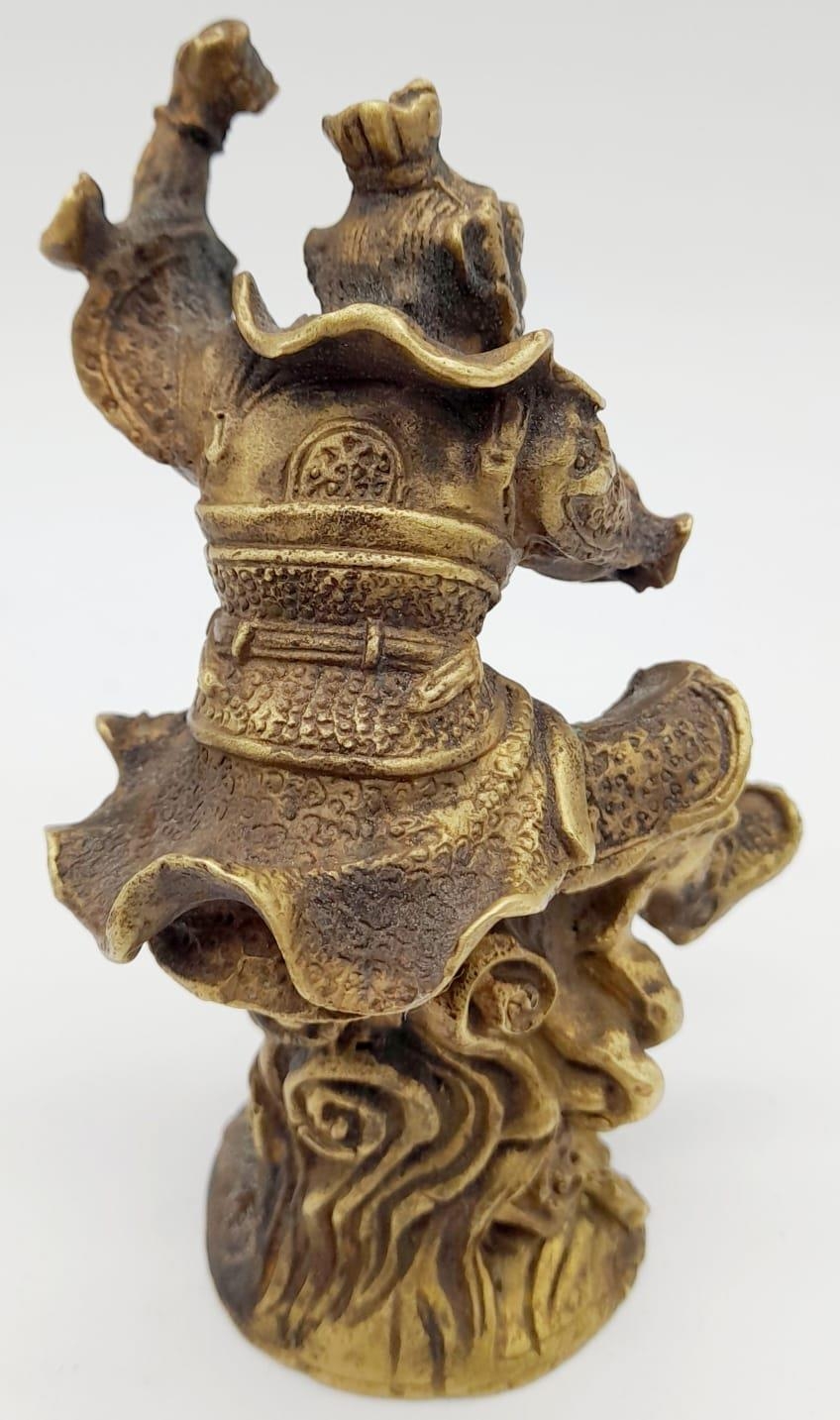 An Antique (Mid 19th Century) Chinese Monkey God Bronze Figure. Excellent casting and detail. - Image 3 of 6