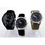 Three Boxed with Papers, Military Designed Watches. Comprising: 1) Australian Army Watch (40mm