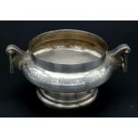 An Antique Hanging Sterling Silver Trophy Bowl/Cup. Given to the winner of The Marmer Challenge -