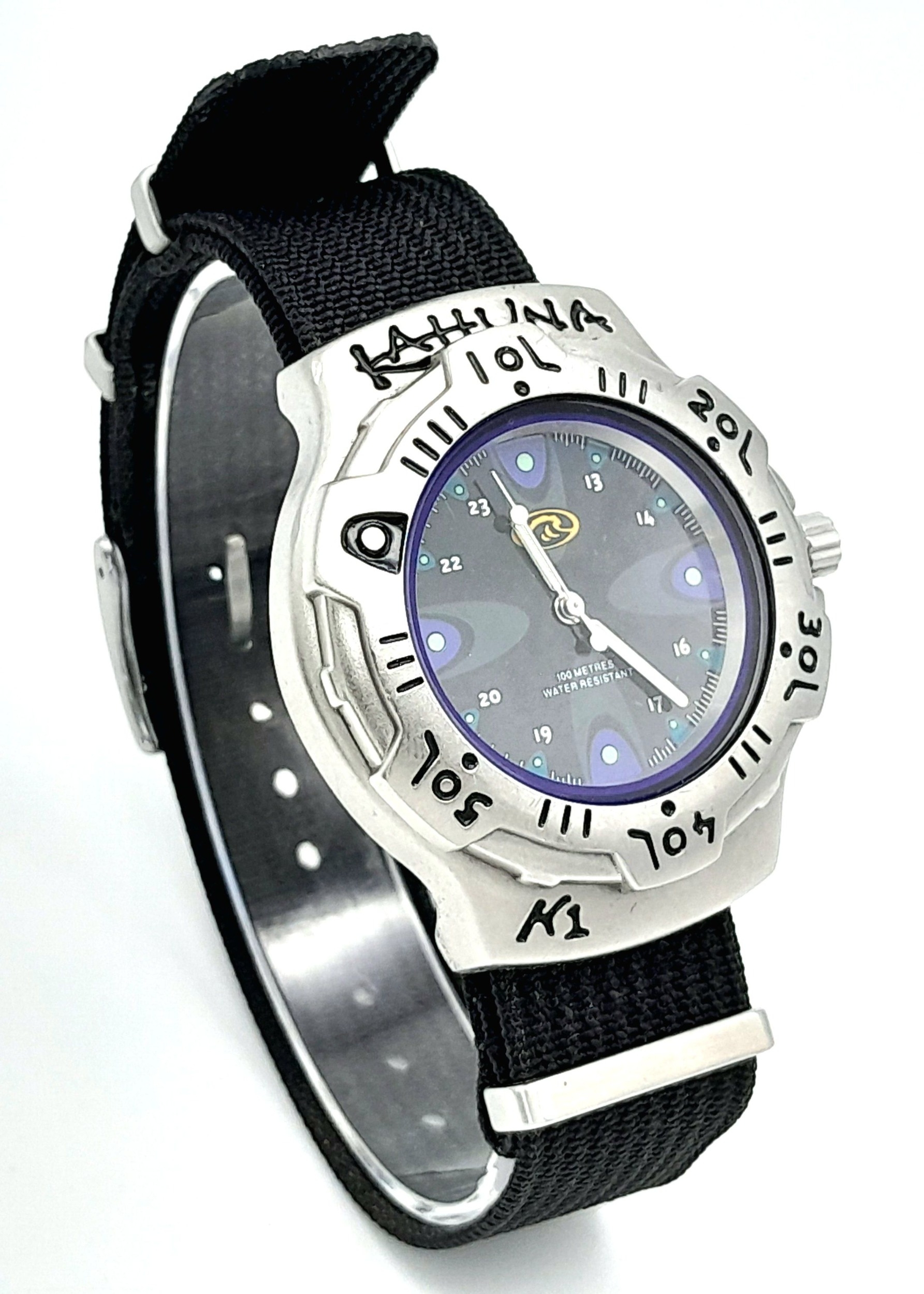 A Men’s Quartz Surf Watch by Kahuna. 45mm including crown. On a black WatchGecko military Nato - Image 3 of 5