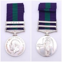 General Service Medal 1918 with two clasps: ‘S. Persia’ and ‘Iraq’, named to: 4919 Naik Sher Zaman 3
