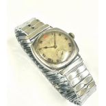 Vintage gents Longines trench style watch Working.