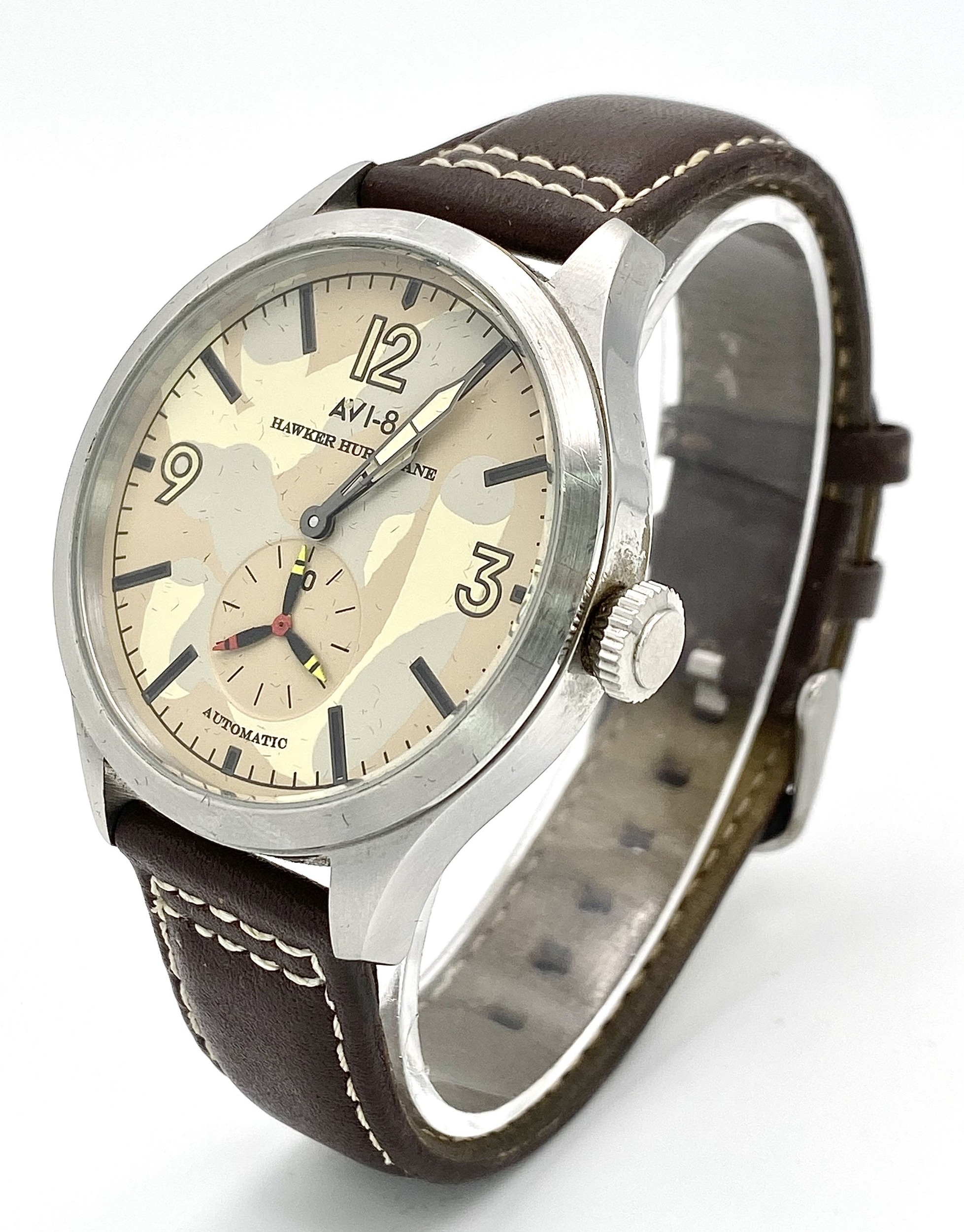 A Men’s ‘Hawker Hurricane’ Automatic Pilots Watch by AVI8. 47mm Including Crown. Full Working Order. - Image 3 of 9