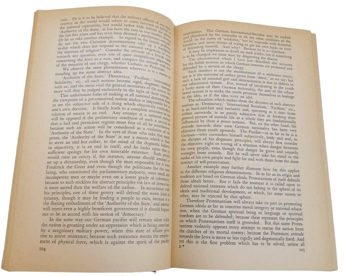 Hard Back ‘Adolf Hitler Mein Kampf’ Book. This is the English unexpurgated Edition Two Volumes in - Image 3 of 5