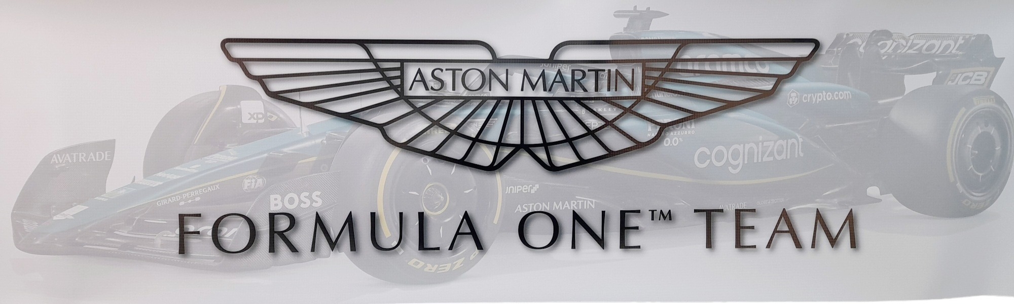 A trophy for any petrolhead, An ASTON MARTIN Formula One Racing Team banner. Strong PVC - Image 2 of 7