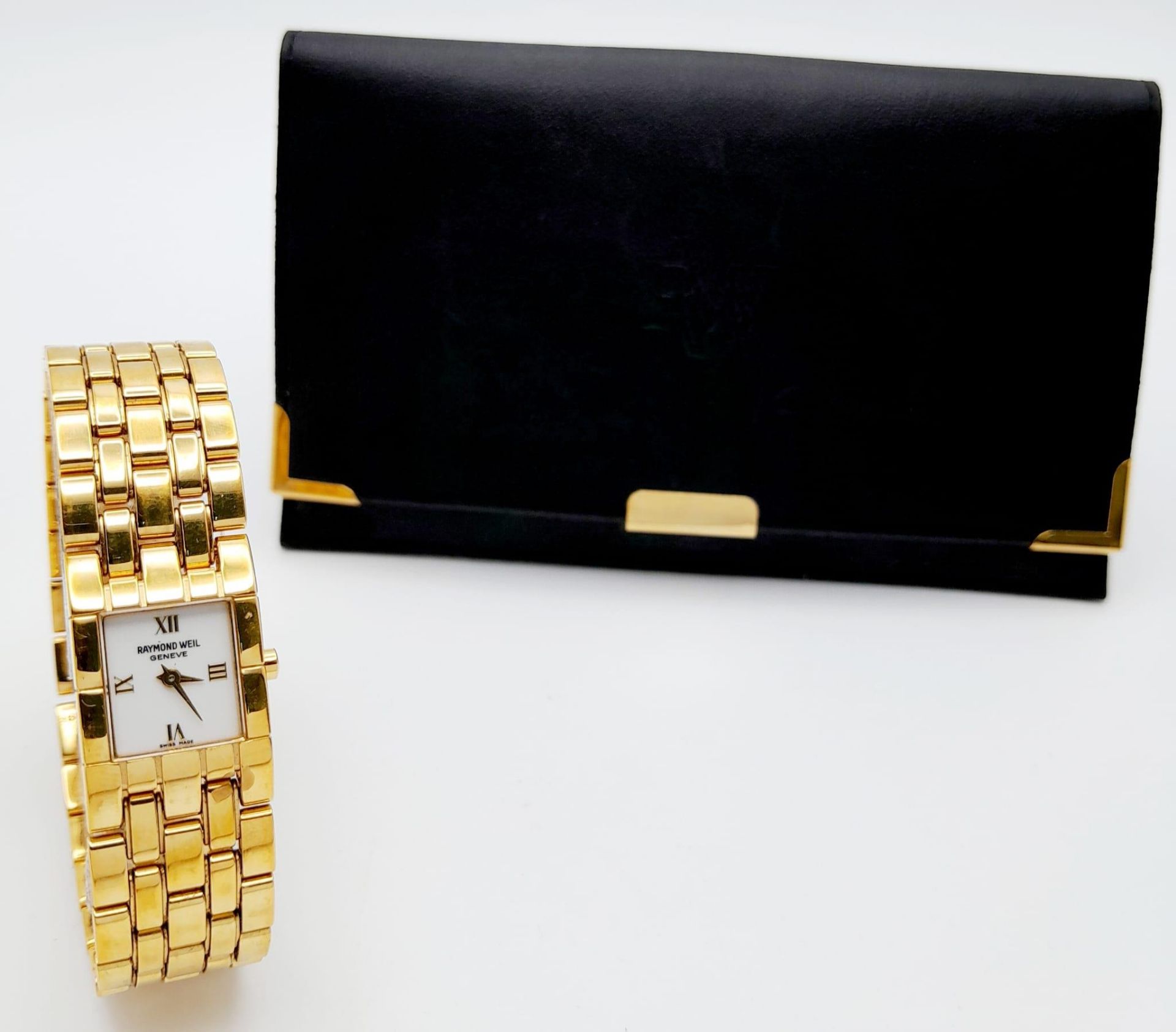 A Beautiful Gold Plated Raymond Weil Ladies Cocktail Watch. Gold plated bracelet and case - 17mm. - Image 2 of 8